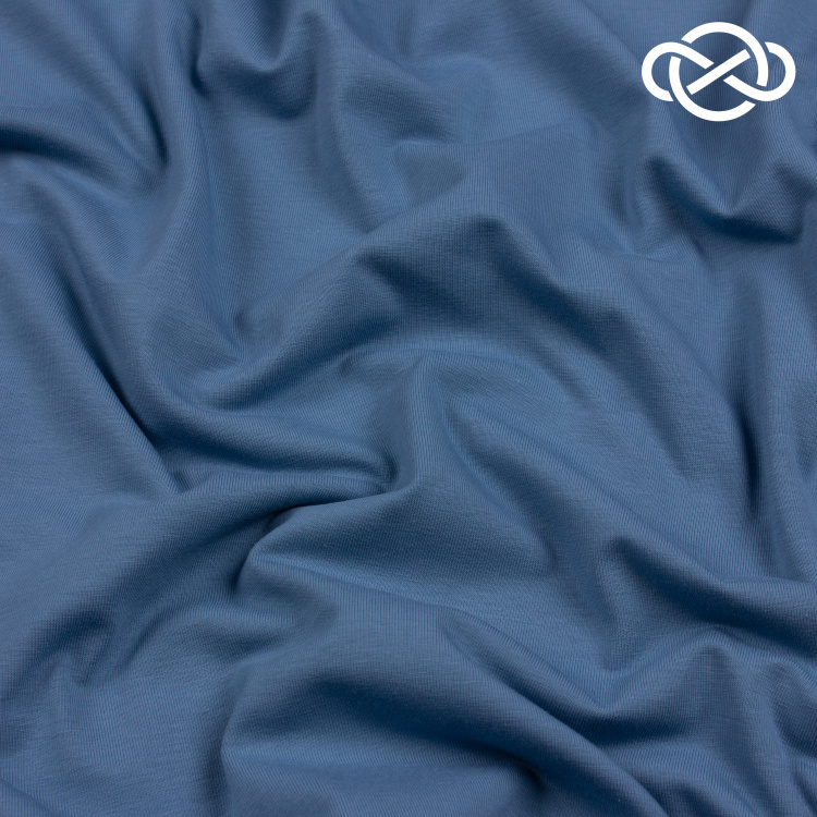 4628. Кулирная гладь. Компакт пенье. Адриатический синий - фото 1