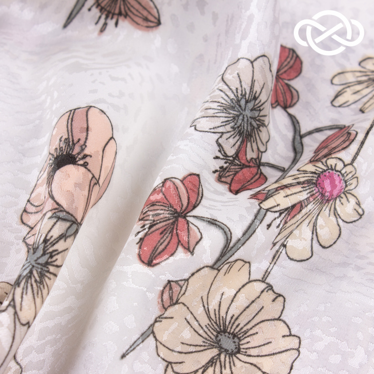 4631. Искусственный шёлк. Армани. Жаккард. Принт - фото 2