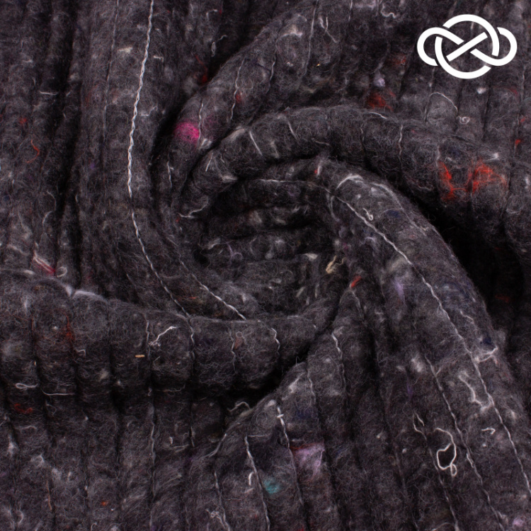 4651. Ватин полушерсть. Серый