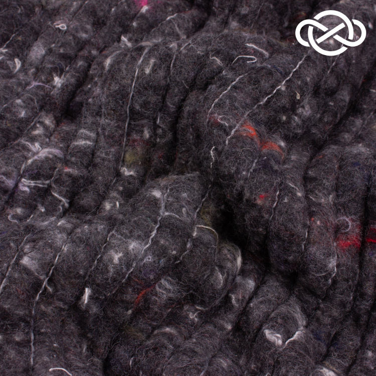 4651. Ватин полушерсть. Серый - фото 2