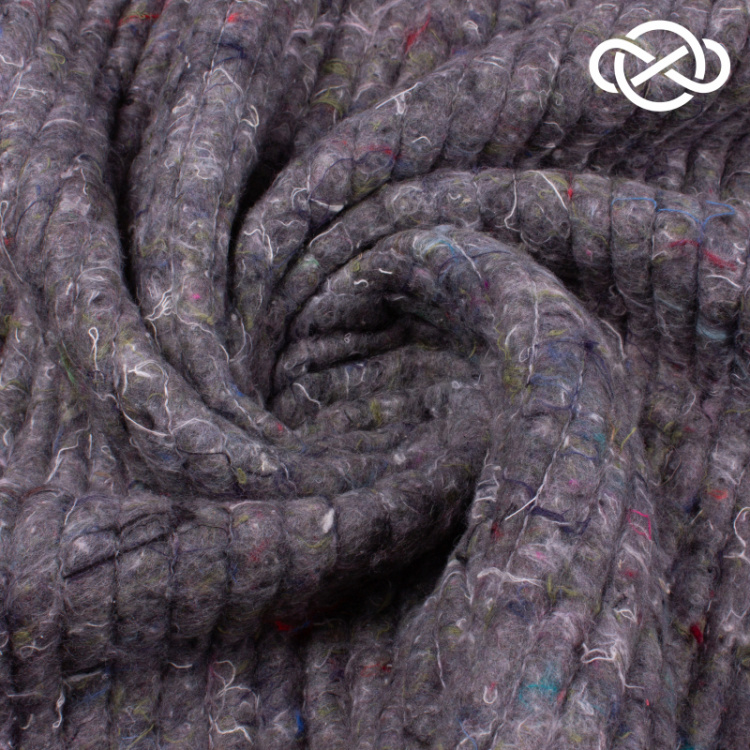 4653. Ватин полушерсть. Серый