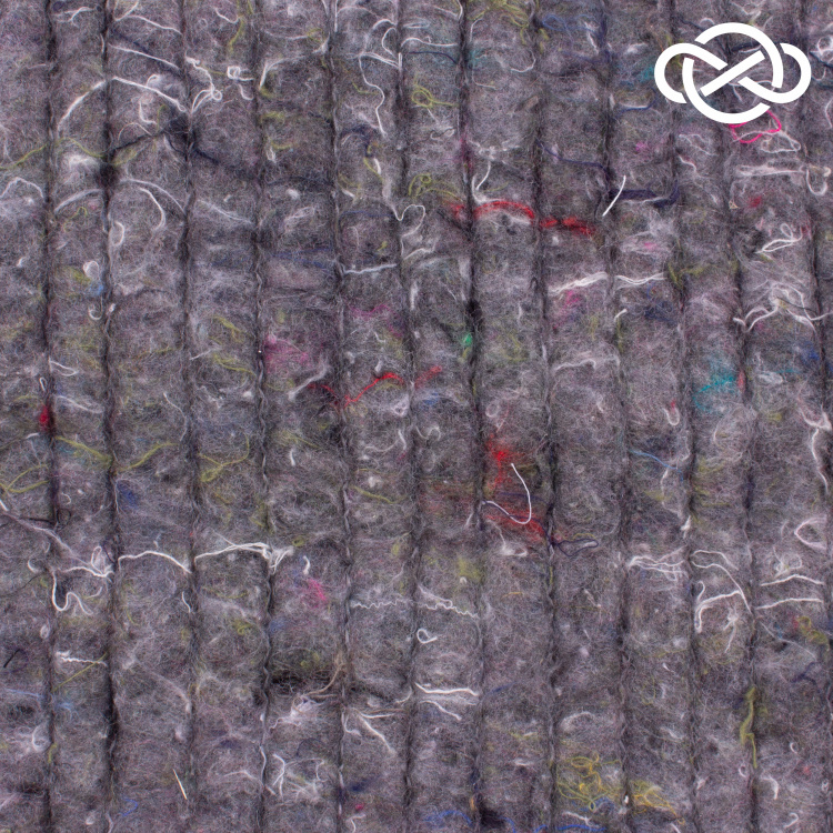 4653. Ватин полушерсть. Серый - фото 1