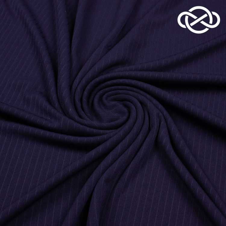 7426. Трикотажное полотно. Лапша. Темно-синий.