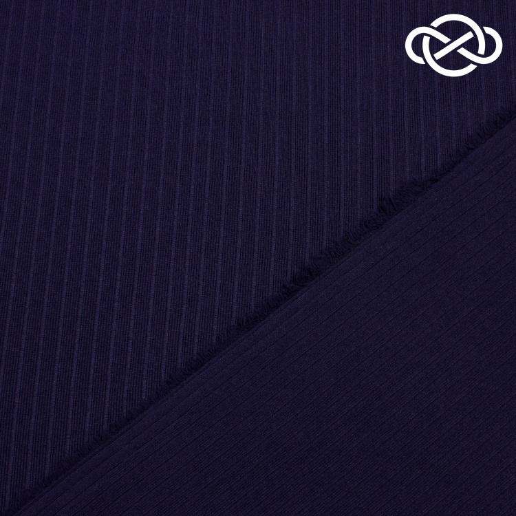 7426. Трикотажное полотно. Лапша. Темно-синий. - фото 2