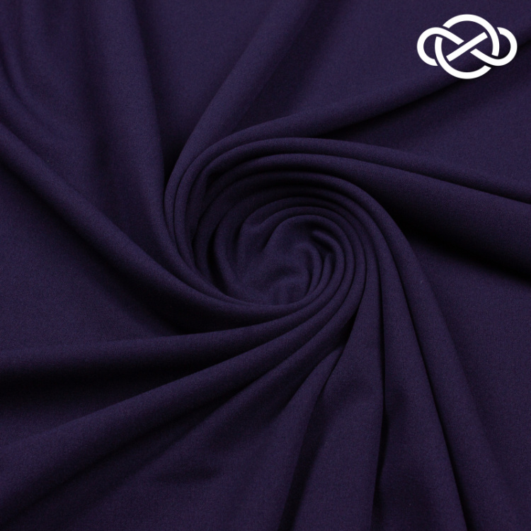 7453. Трикотажное полотно. Скуба. Темно-синий.