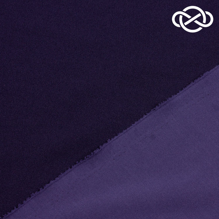 7453. Трикотажное полотно. Скуба. Темно-синий. - фото 2