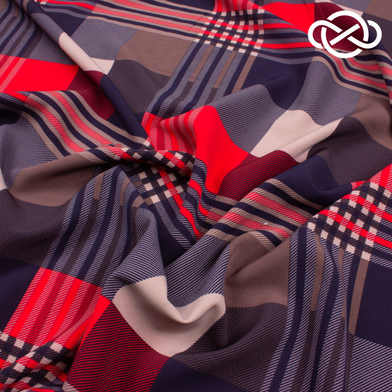 7470. Плательная. Барби. Принт. от Tkani.site