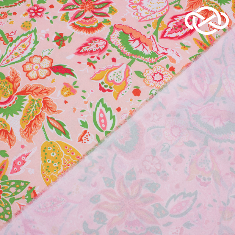 7480. Плательная. Креп. Принт. от Tkani.site