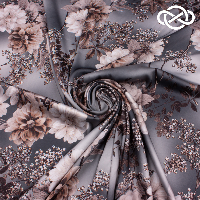 7486. Конкурс! Искусственный шелк. Армани. Принт. от Tkani.site