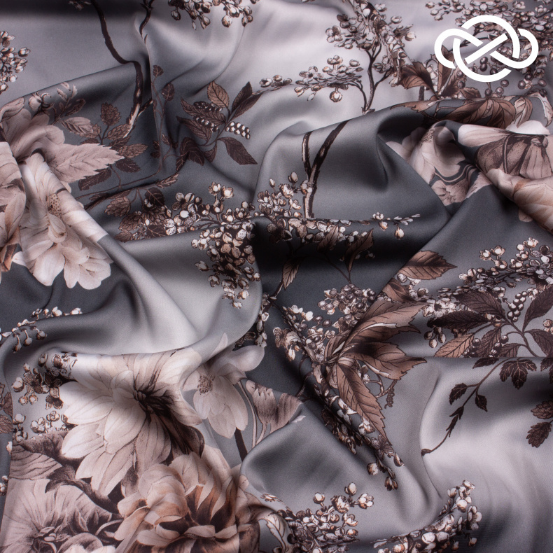 7486. Конкурс! Искусственный шелк. Армани. Принт. от Tkani.site