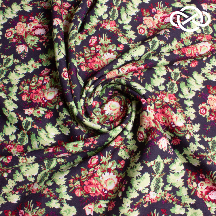 7490. Костюмная. Габардин. Принт. - фото 1