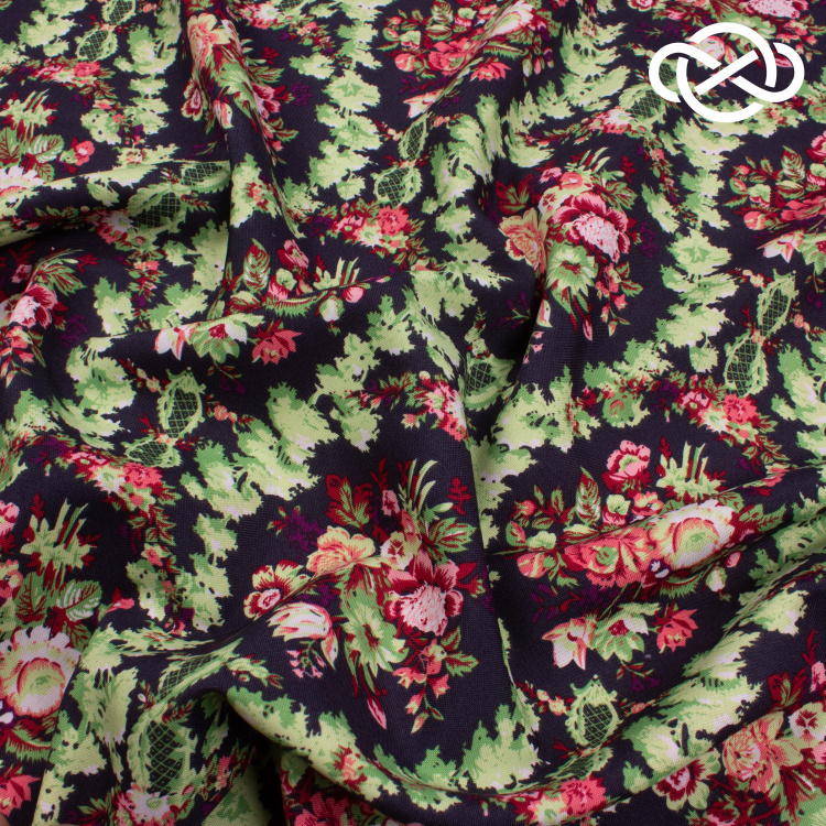 7490. Костюмная. Габардин. Принт. - фото 2