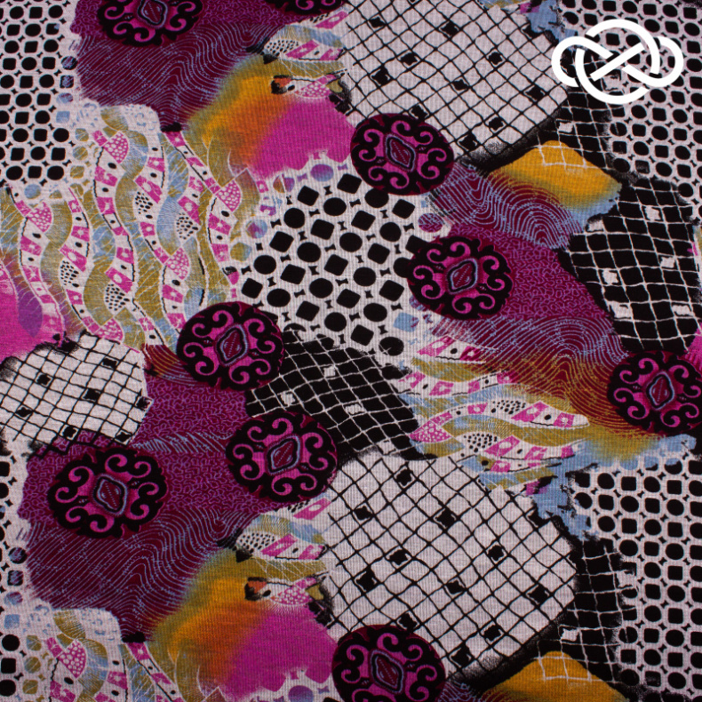 7492. Трикотажное полотно. Вискоза. Принт. от Tkani.site