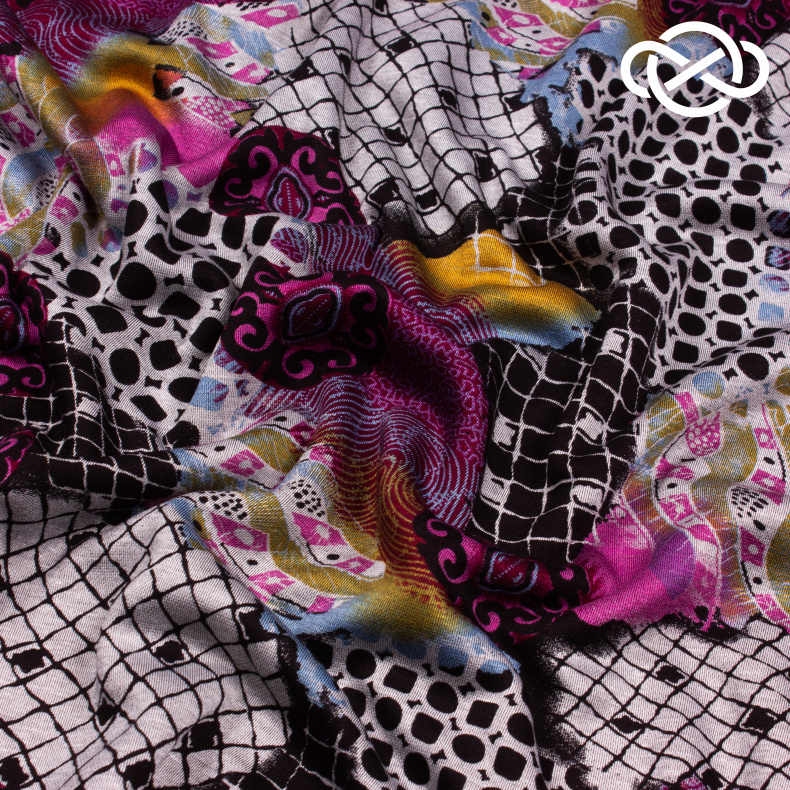 7492. Трикотажное полотно. Вискоза. Принт. от Tkani.site