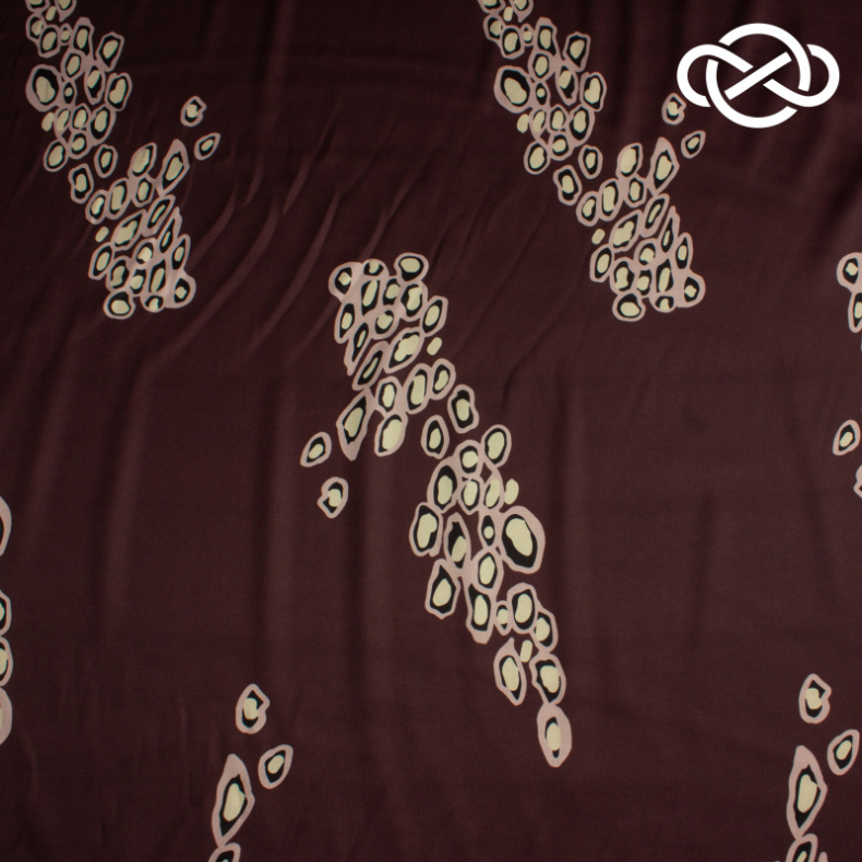 7497. Искусственный шелк. Армани. Принт. от Tkani.site