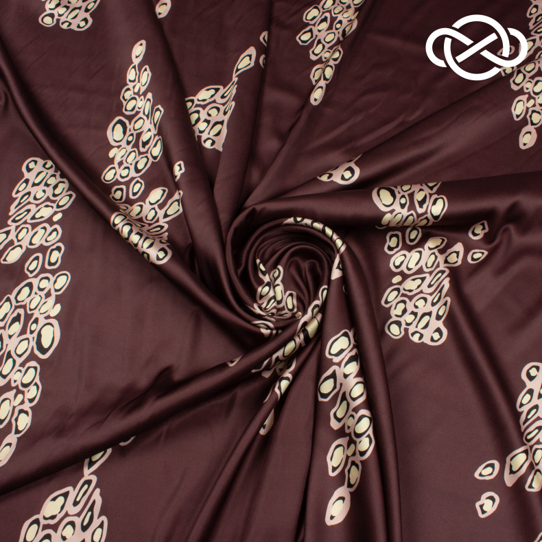 7497. Искусственный шелк. Армани. Принт. от Tkani.site