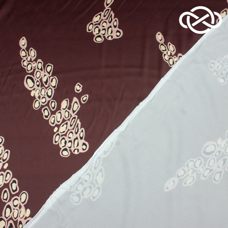 7497. Искусственный шелк. Армани. Принт. от Tkani.site