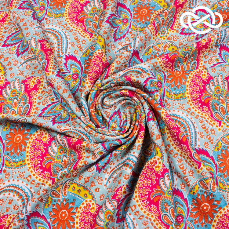 7499. Плательная. Креп. Принт. - фото 1