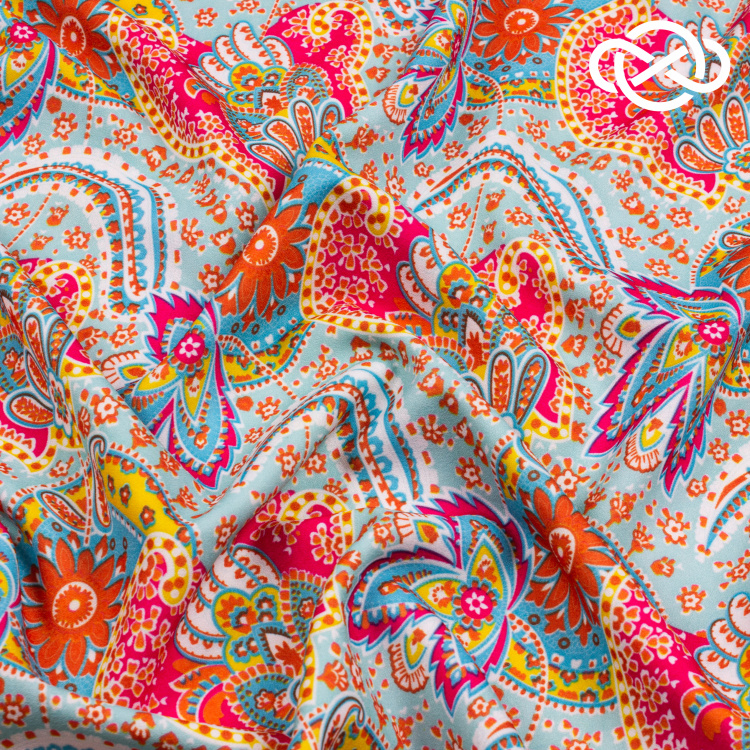 7499. Плательная. Креп. Принт. - фото 2