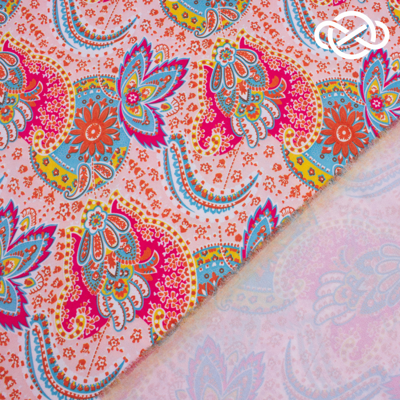 7504. Плательная. Креп. Принт. от Tkani.site