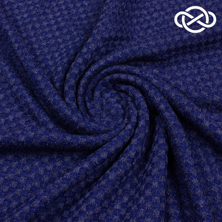 7521. Трикотажное полотно с метанитом. Синий.