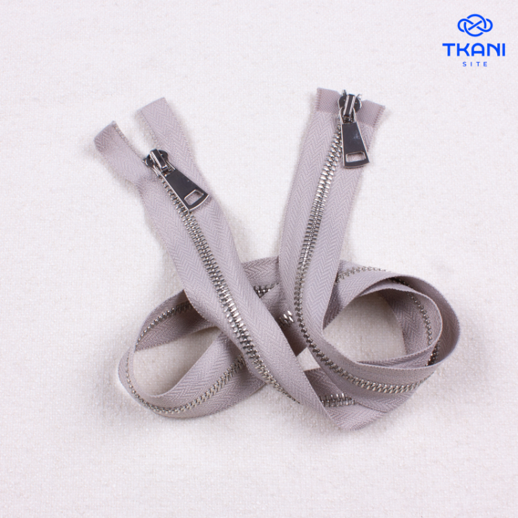 2710. Молния двухзамковая разъемная. Металлическая. 80см. Цена за 1шт