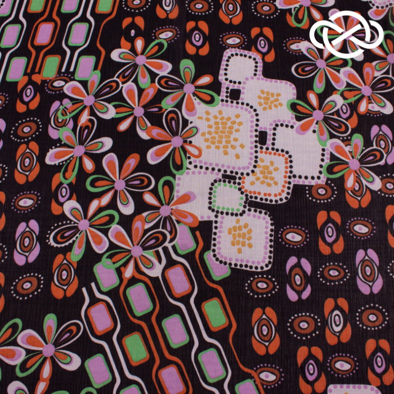 4803. Шифон крэш. Принт от Tkani.site