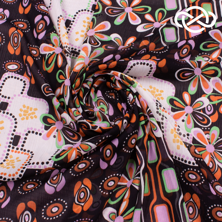 4803. Шифон крэш. Принт - фото 1