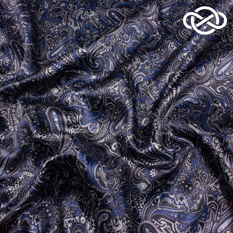 7557. Плательный атлас. Принт. - фото 2