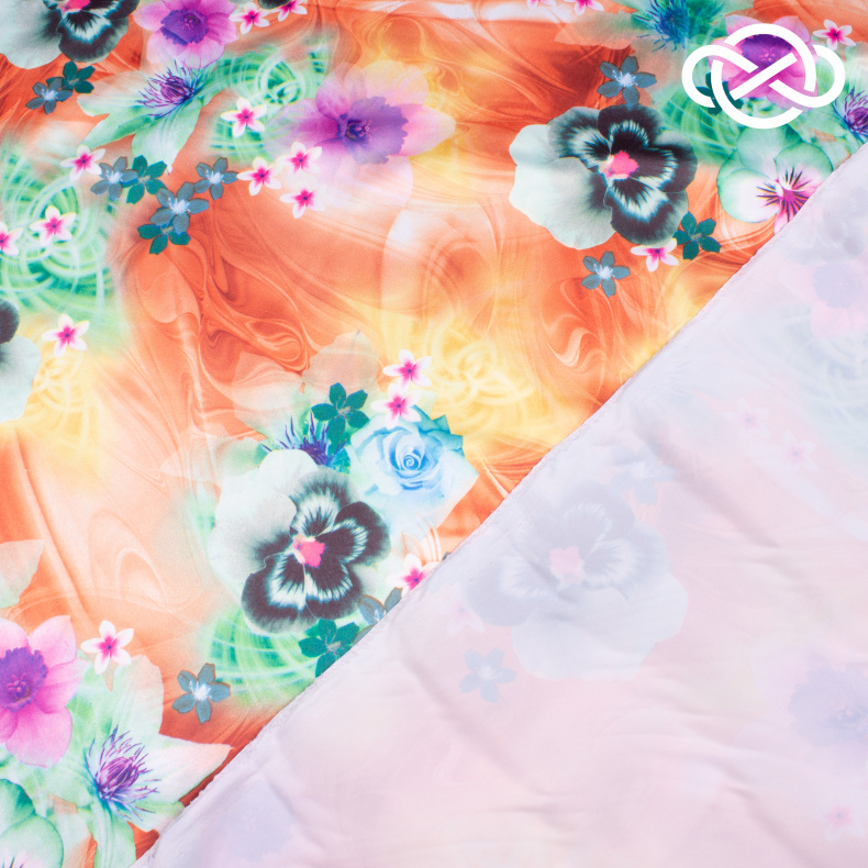 4839.  Атлас. Принт от Tkani.site