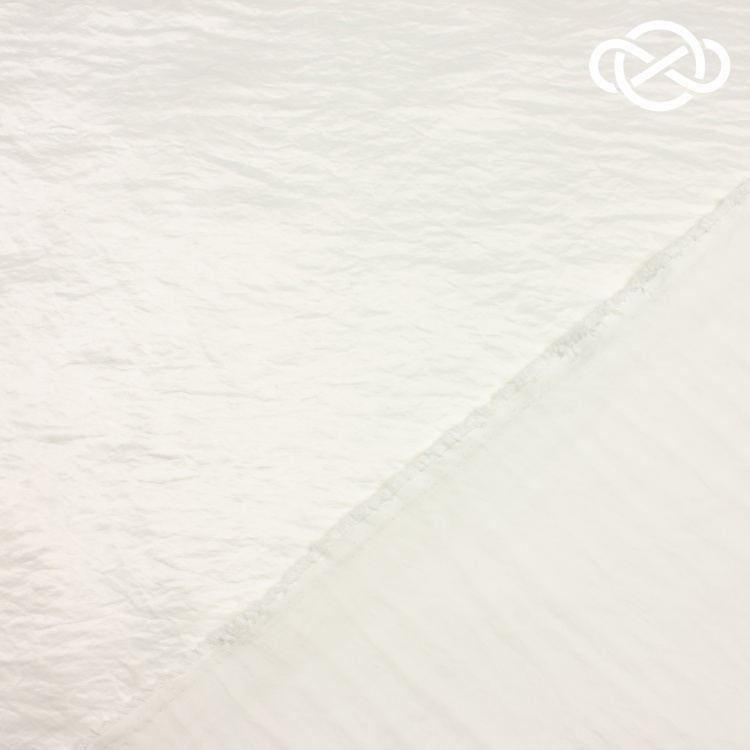 4843. Костюмно-плательный атлас. Крэш. Айвори - фото 2