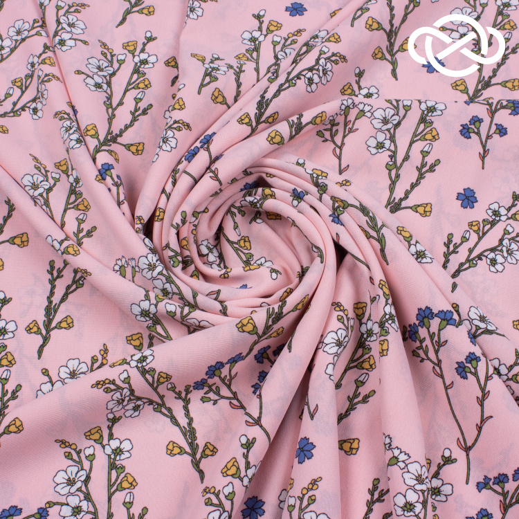 7585. Конкурс! Искусственный лен. Манго. Принт. - фото 1