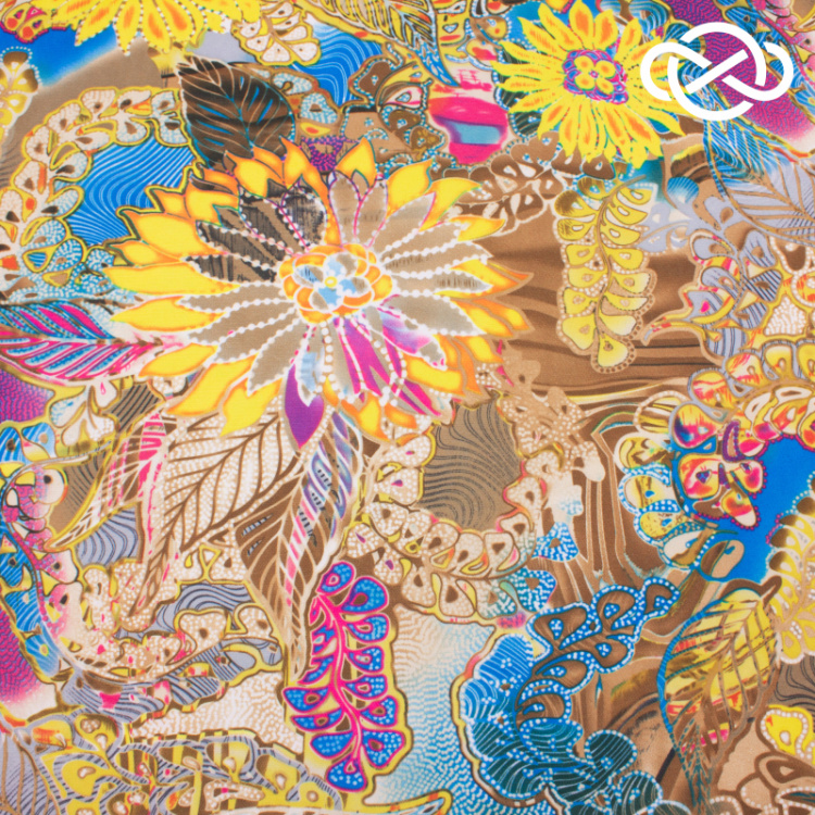 7588. Конкурс! Сетка дублированная трикотажным полотном. Принт.