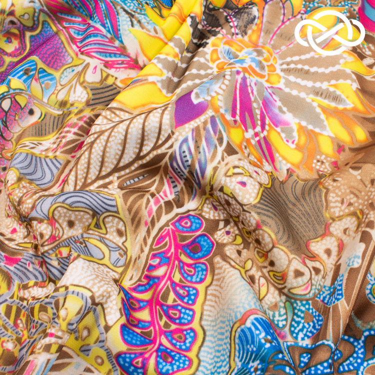 7588. Конкурс! Сетка дублированная трикотажным полотном. Принт. - фото 2