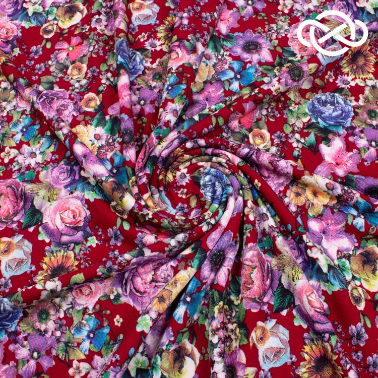 7597. Конкурс! Фактурное трикотажное полотно. Диор. Принт. - фото 1