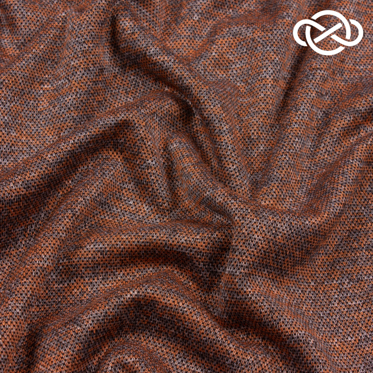 7599. Трикотажное полотно. Сандра. Меланж. - фото 1