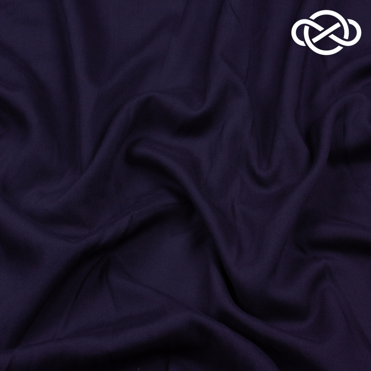 7601. Штапель. Вискоза. Темно-синий. Уценка!!! - фото 1