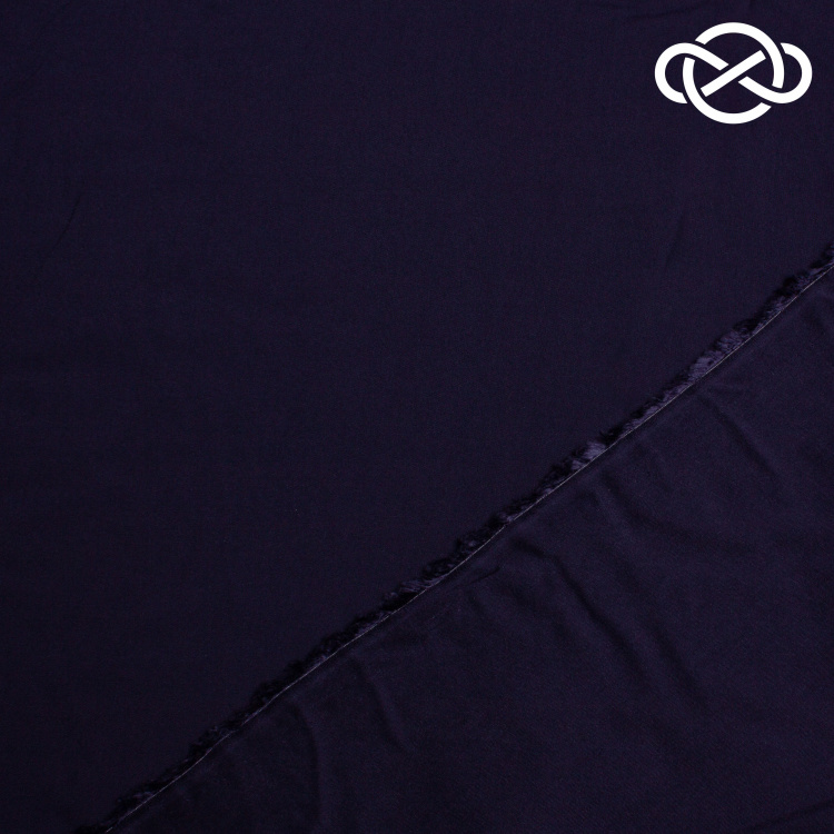 7601. Штапель. Вискоза. Темно-синий. Уценка!!! - фото 2