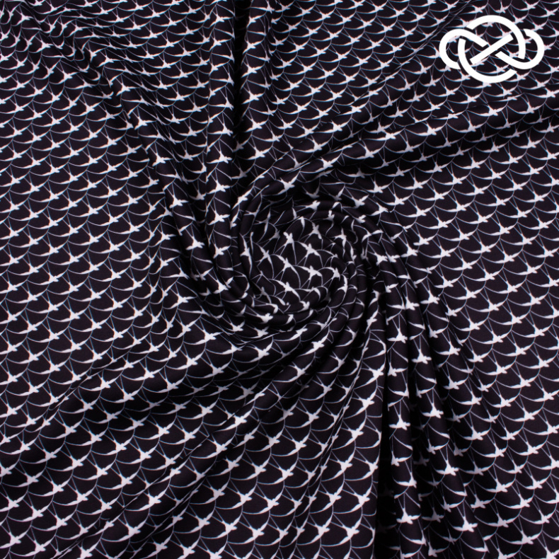 7616. Плательная. Барби. Принт. от Tkani.site