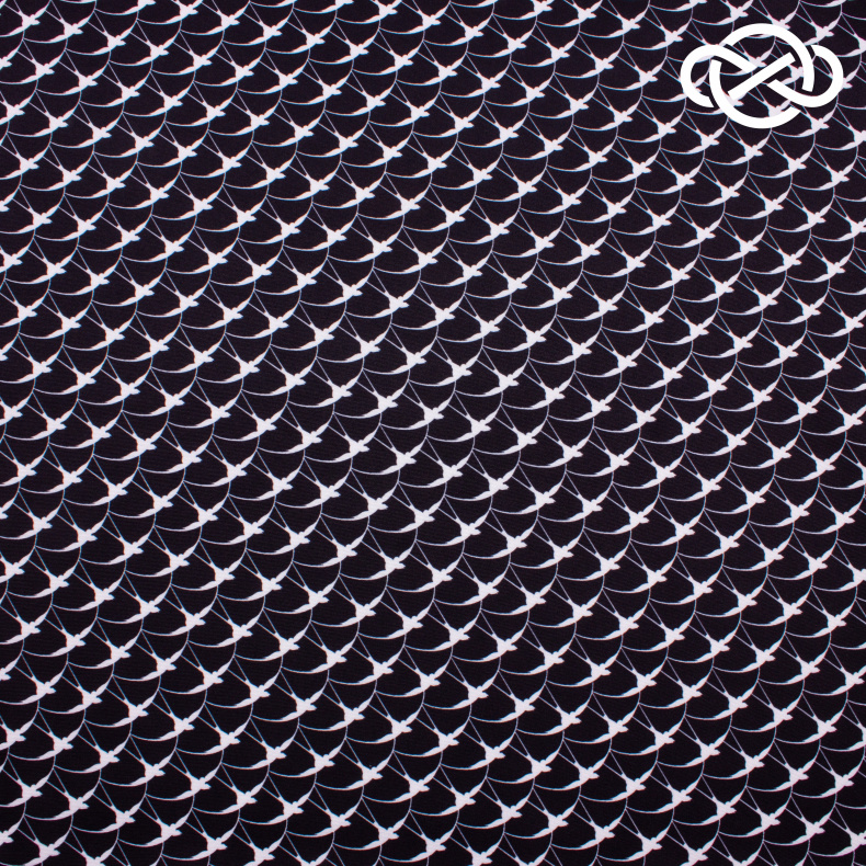 7616. Плательная. Барби. Принт. от Tkani.site