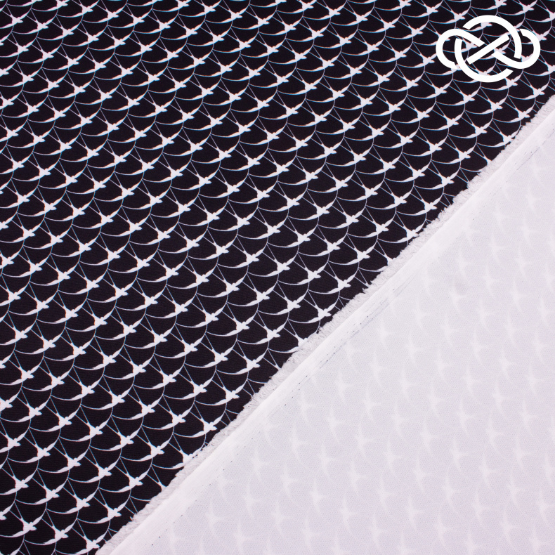 7616. Плательная. Барби. Принт. от Tkani.site