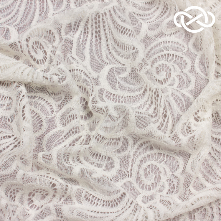 4865. Гипюр с фестончатыми краями. Молочный - фото 2