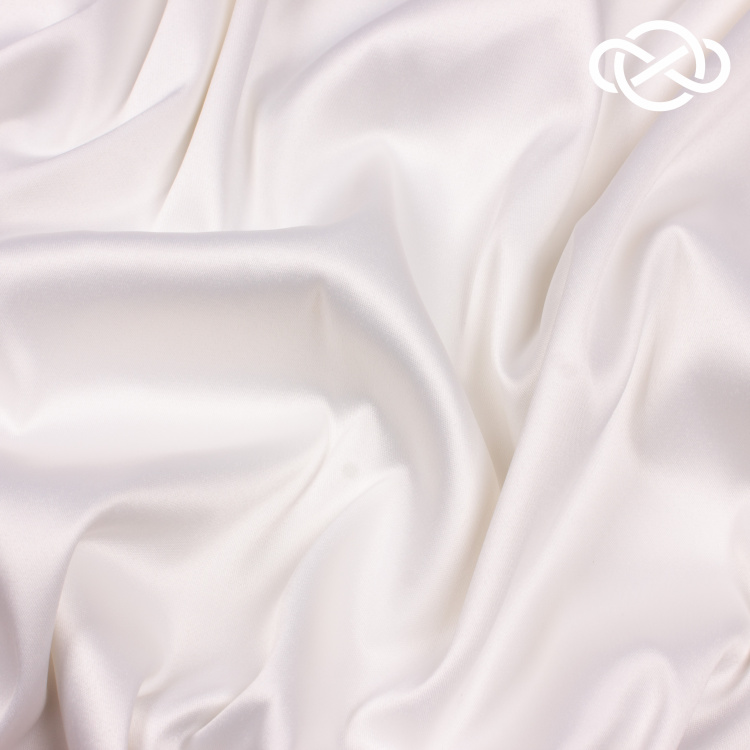 4867. Костюмно-плательный Атлас. Молочный - фото 1