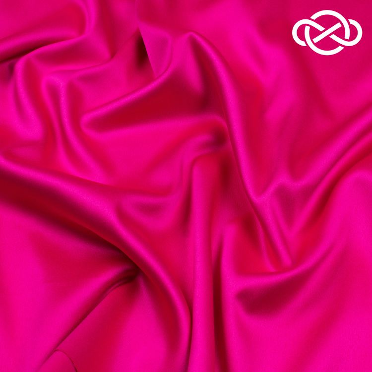 4874. Костюмно-плательный Атлас. Маджента - фото 1