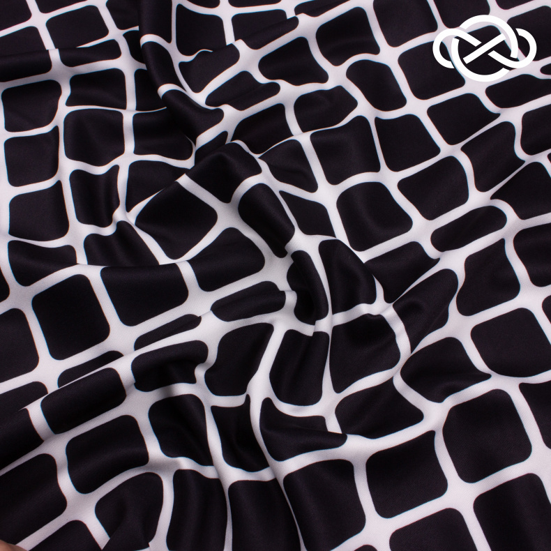 4877. Плательная Барби. Принт от Tkani.site