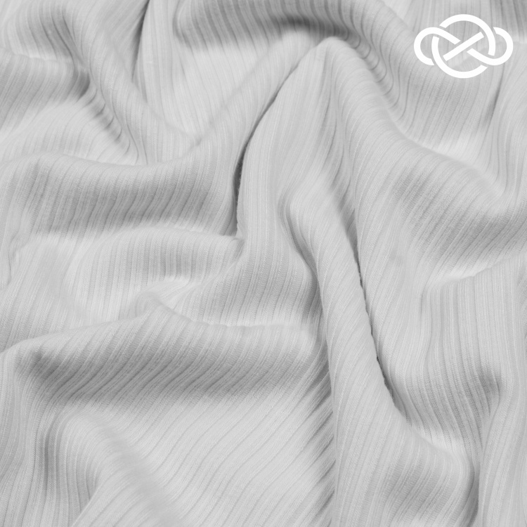 4881. Трикотажное полотно. Лапша. Белый - фото 1