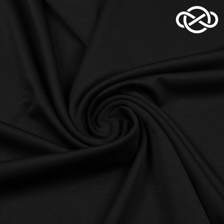 4887. Трикотажное полотно. Джерси. Черный