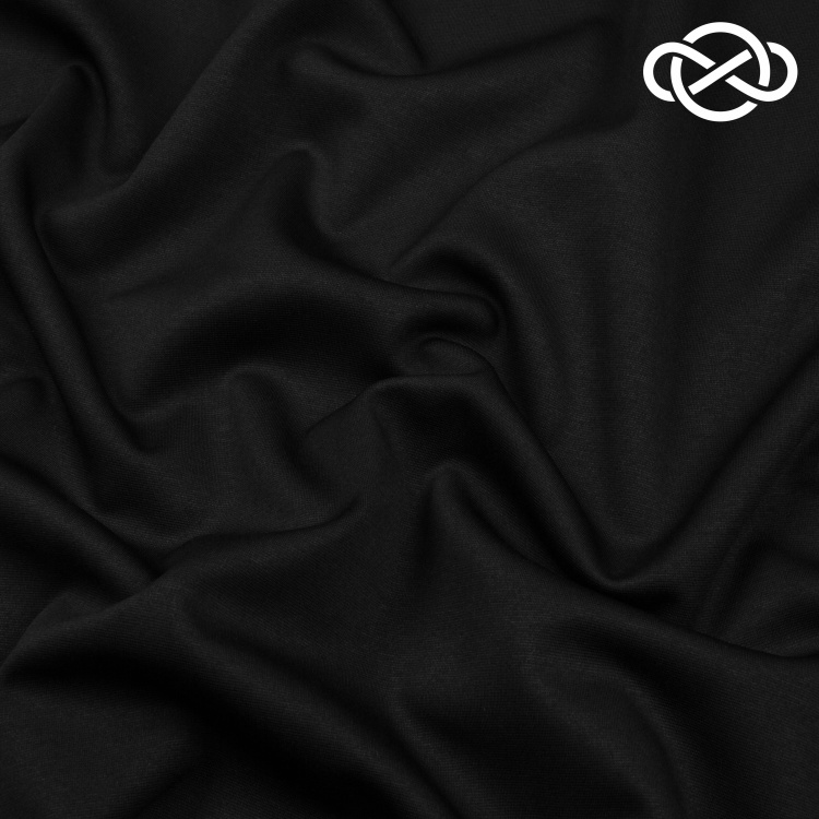 4887. Трикотажное полотно. Джерси. Черный - фото 1