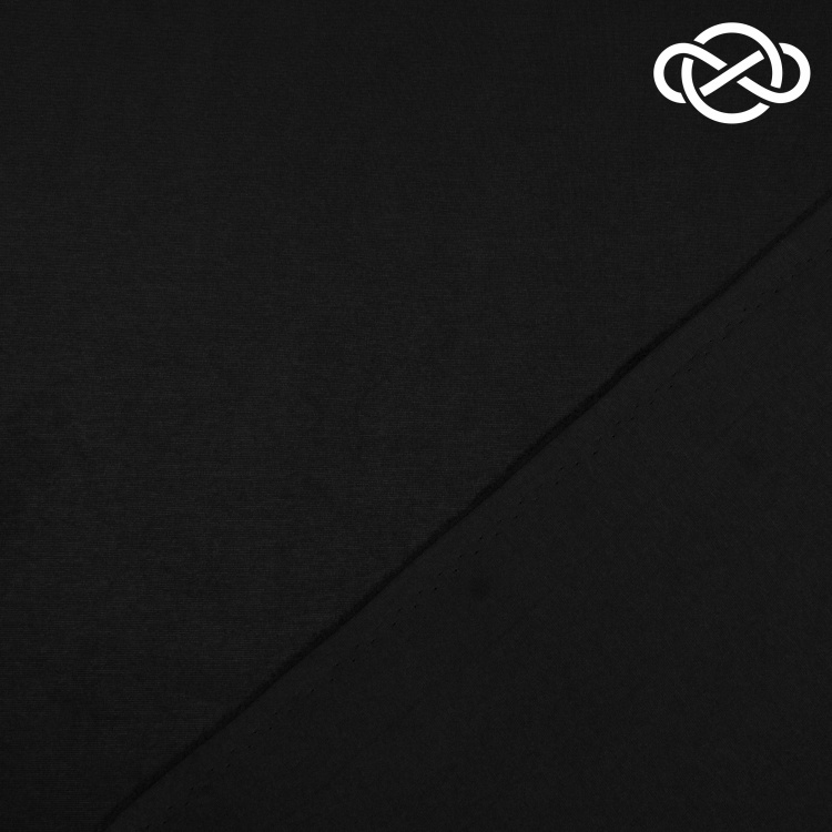4887. Трикотажное полотно. Джерси. Черный - фото 2