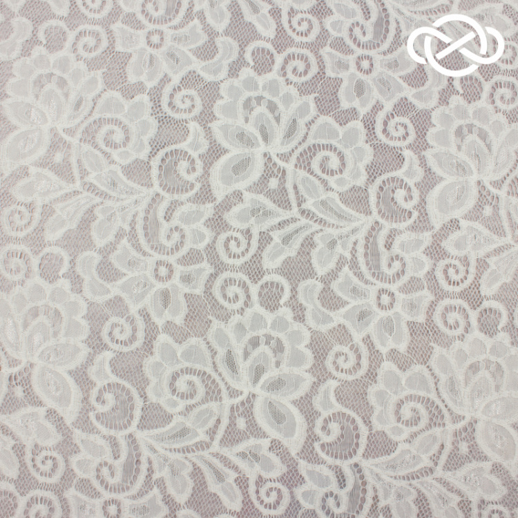 4890. Гипюр с фестончатыми краями. Молочный